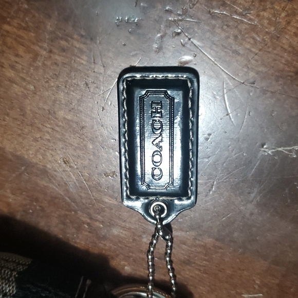 Coach Signature Black and Gray Women's Crossbody Bag. 12" Wide X 10" Tall. - Picture 11 of 13